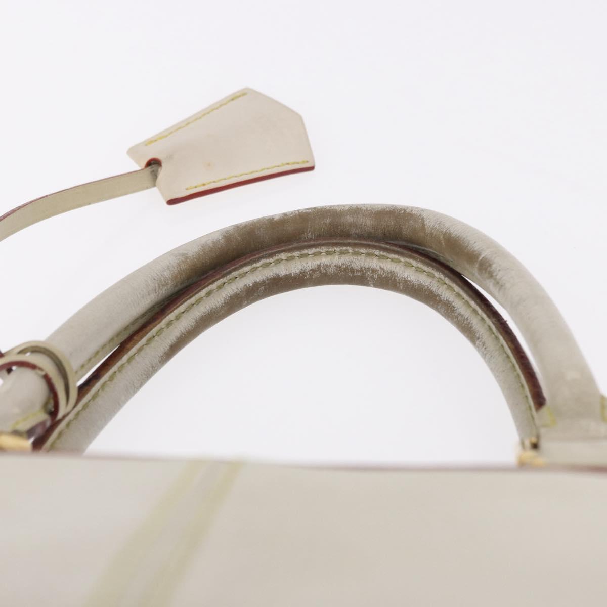LOUIS VUITTON Suhari Rock It PM Hand Bag White M91887 LV Auth 195302