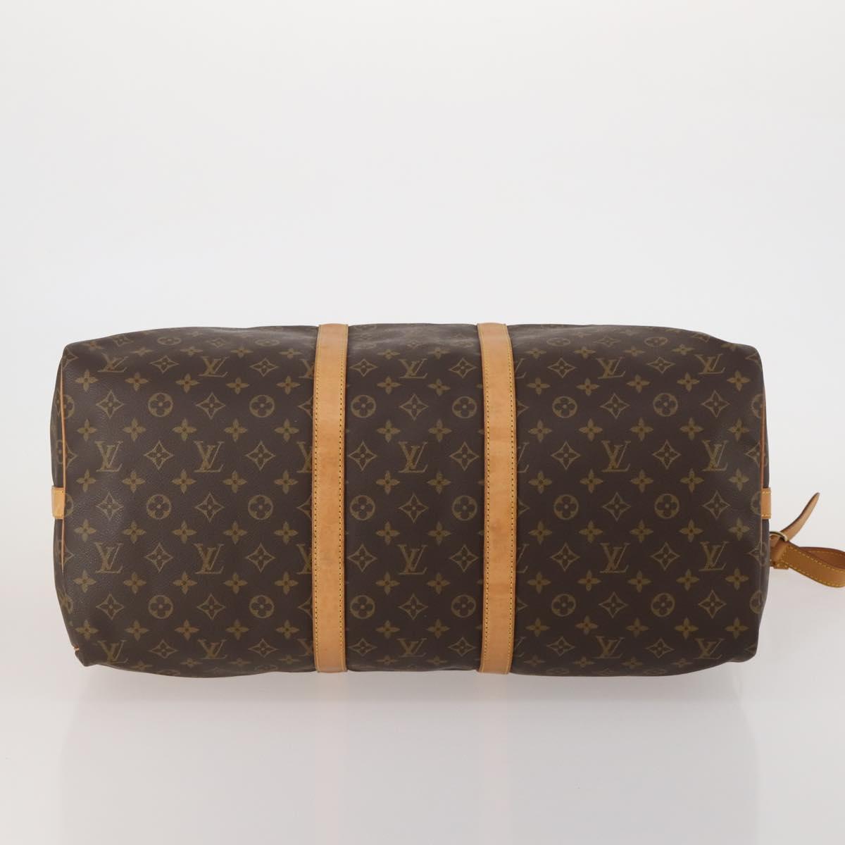 LOUIS VUITTON Monogram Keepall Bandouliere 55 Boston Bag M41414 LV Auth 195305A