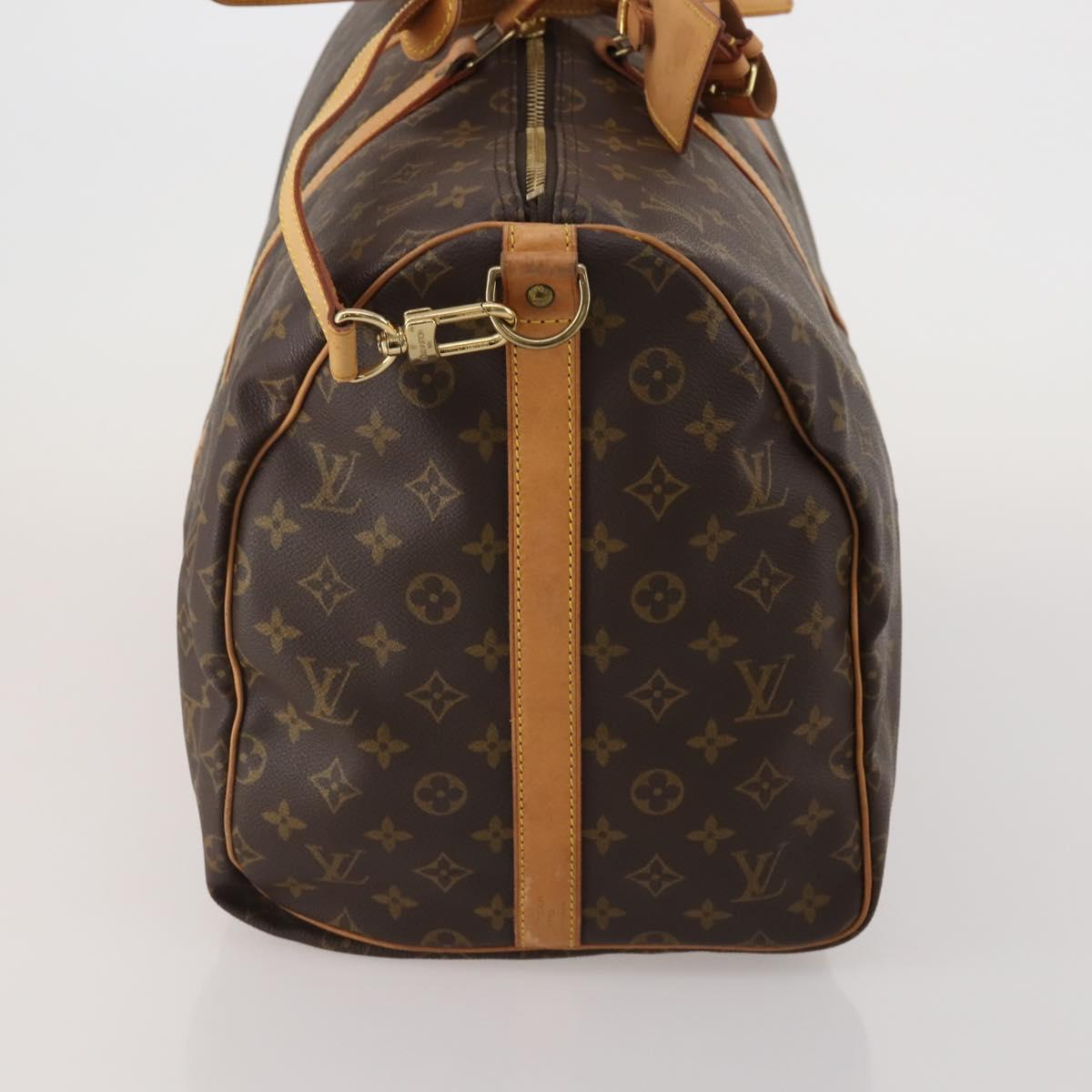 LOUIS VUITTON Monogram Keepall Bandouliere 55 Boston Bag M41414 LV Auth 195305A