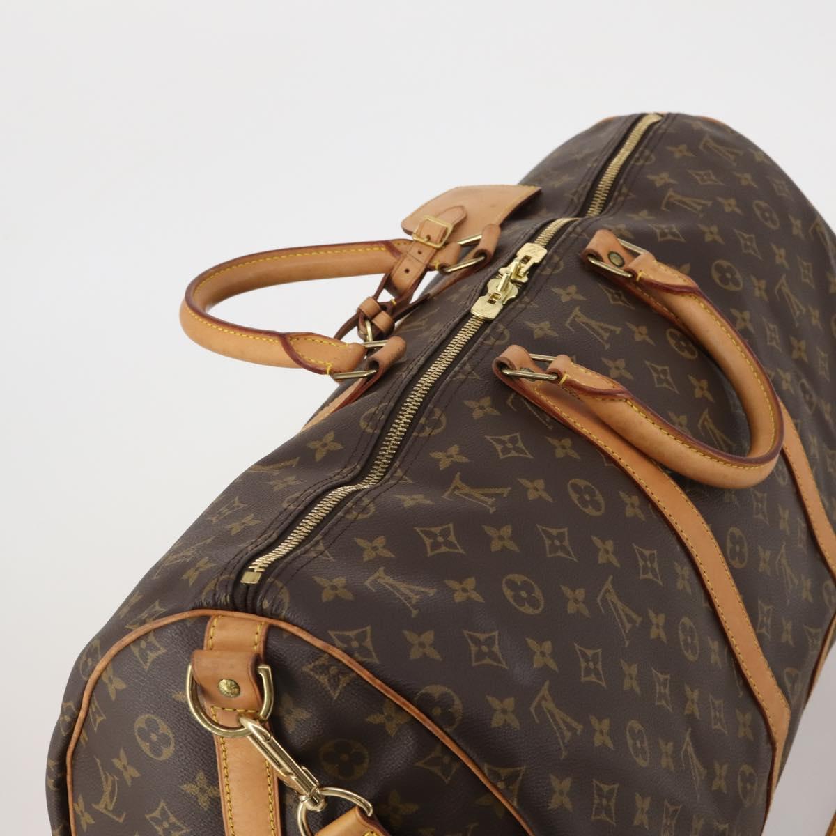 LOUIS VUITTON Monogram Keepall Bandouliere 55 Boston Bag M41414 LV Auth 195305A