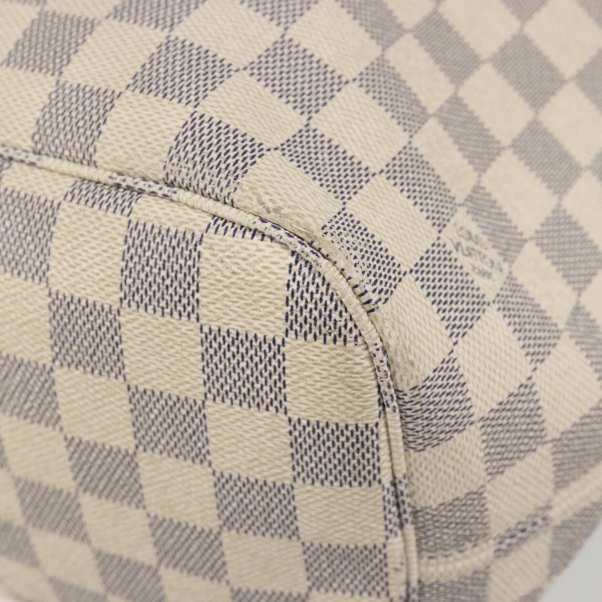 LOUIS VUITTON Damier Azur Neverfull MM Tote Bag N41605 LV Auth 195307