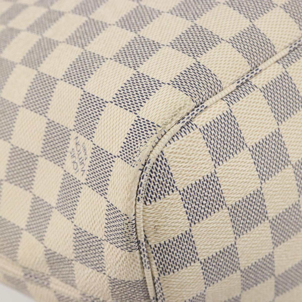 LOUIS VUITTON Damier Azur Neverfull MM Tote Bag N41605 LV Auth 195307