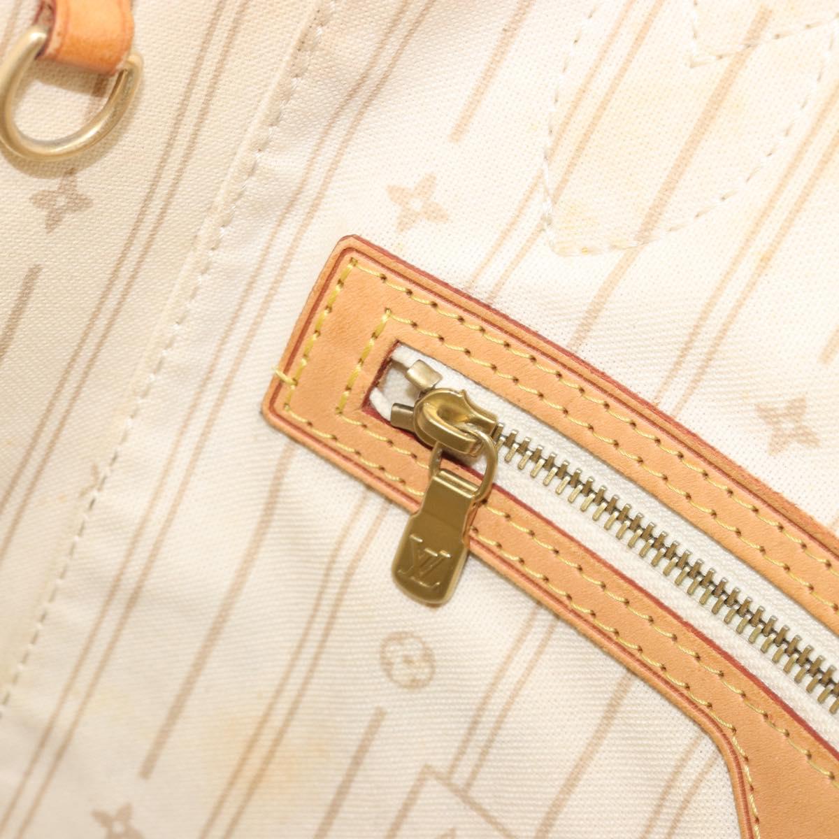 LOUIS VUITTON Damier Azur Neverfull MM Tote Bag N41605 LV Auth 195307