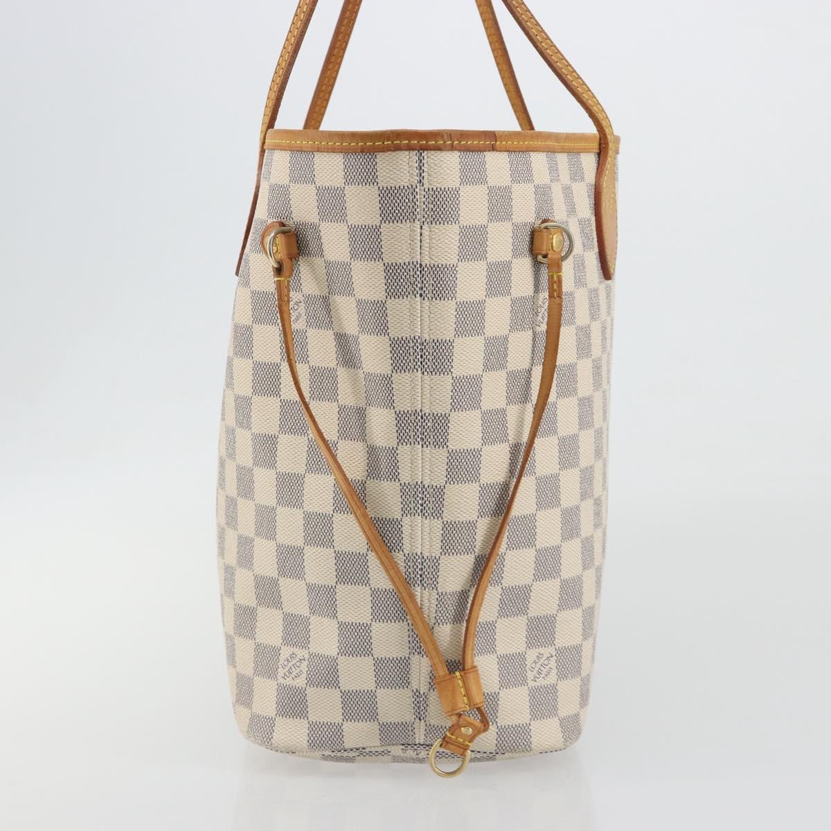 LOUIS VUITTON Damier Azur Neverfull MM Tote Bag N41605 LV Auth 195307