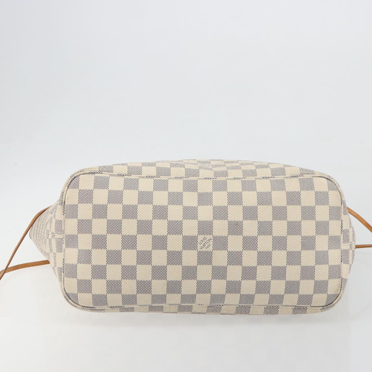 LOUIS VUITTON Damier Azur Neverfull MM Tote Bag N41605 LV Auth 195307