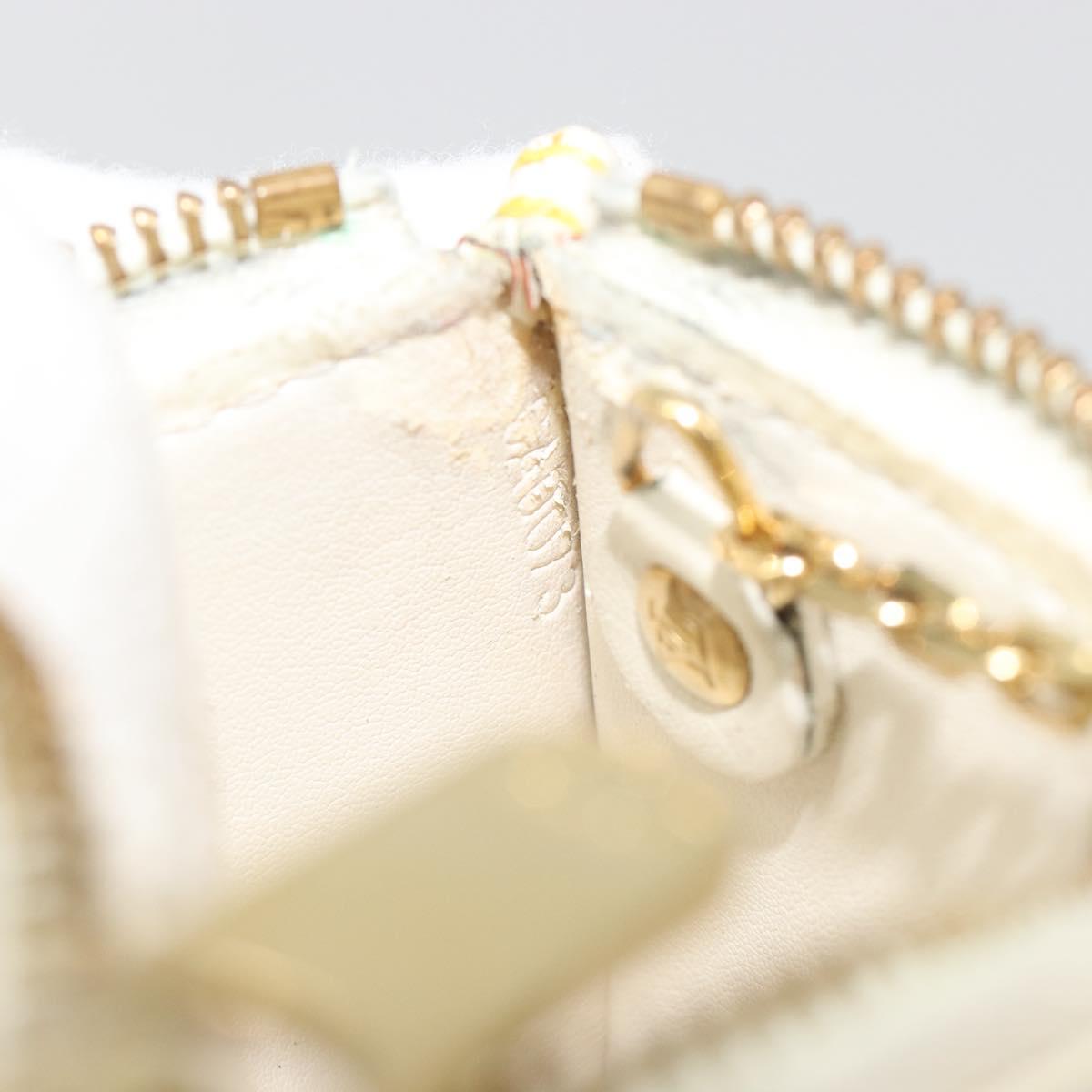 LOUIS VUITTON Suhari Pochette Cles Coin Purse White M91827 LV Auth 195308A