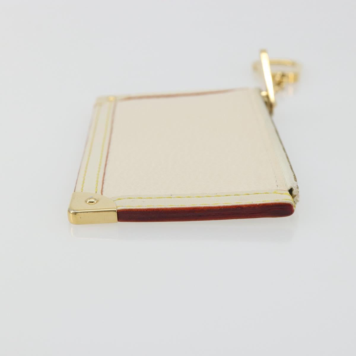 LOUIS VUITTON Suhari Pochette Cles Coin Purse White M91827 LV Auth 195308A