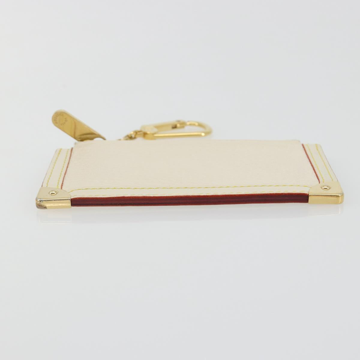 LOUIS VUITTON Suhari Pochette Cles Coin Purse White M91827 LV Auth 195308A