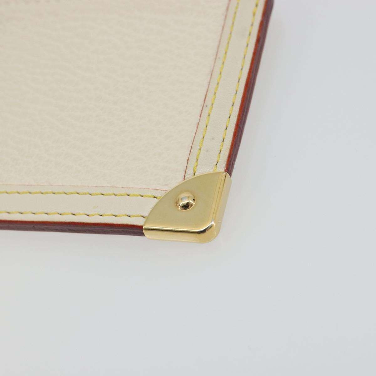 LOUIS VUITTON Suhari Pochette Cles Coin Purse White M91827 LV Auth 195308A