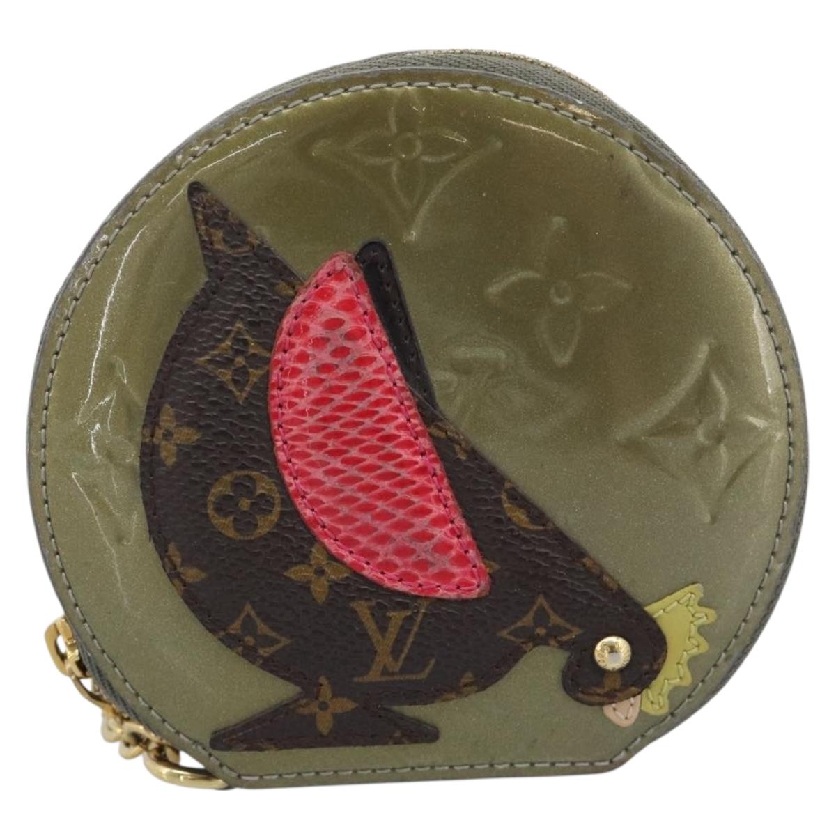 LOUIS VUITTON Monogram Vernis Porte Monnaie Cook Veil Bronze M91387 Auth 195310A