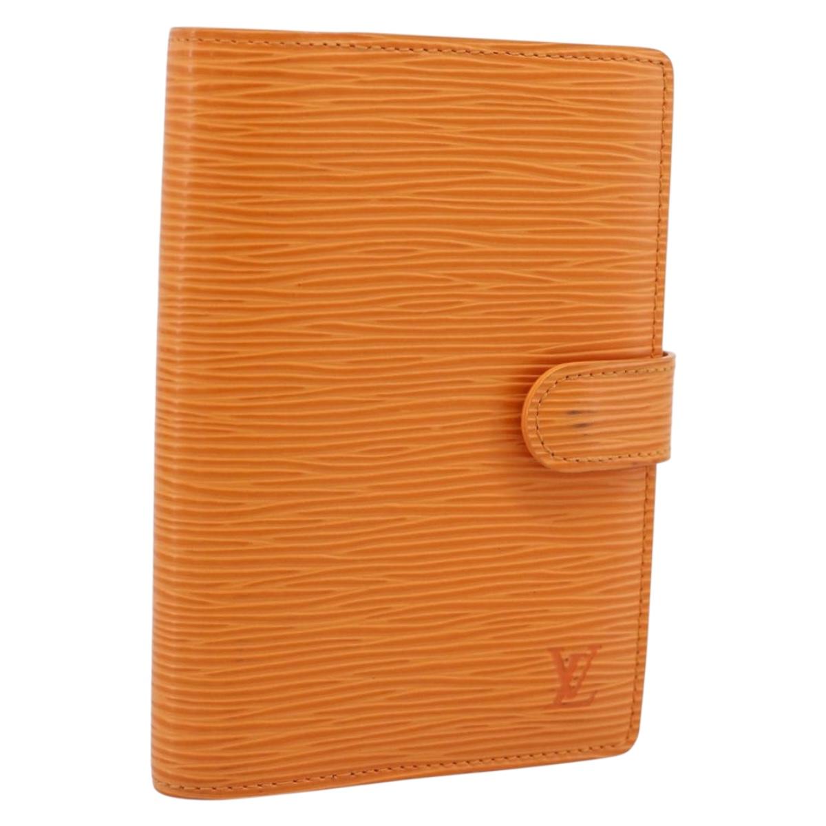 LOUIS VUITTON Epi Agenda PM Day Planner Cover Orange Mandarin R2005H Auth 195311