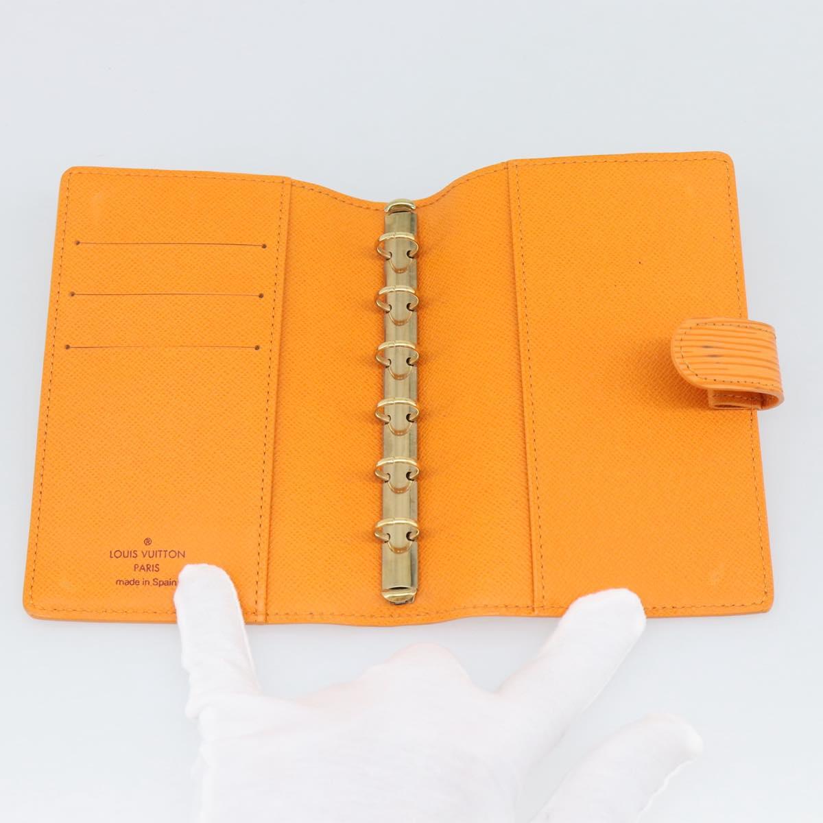 LOUIS VUITTON Epi Agenda PM Day Planner Cover Orange Mandarin R2005H Auth 195311