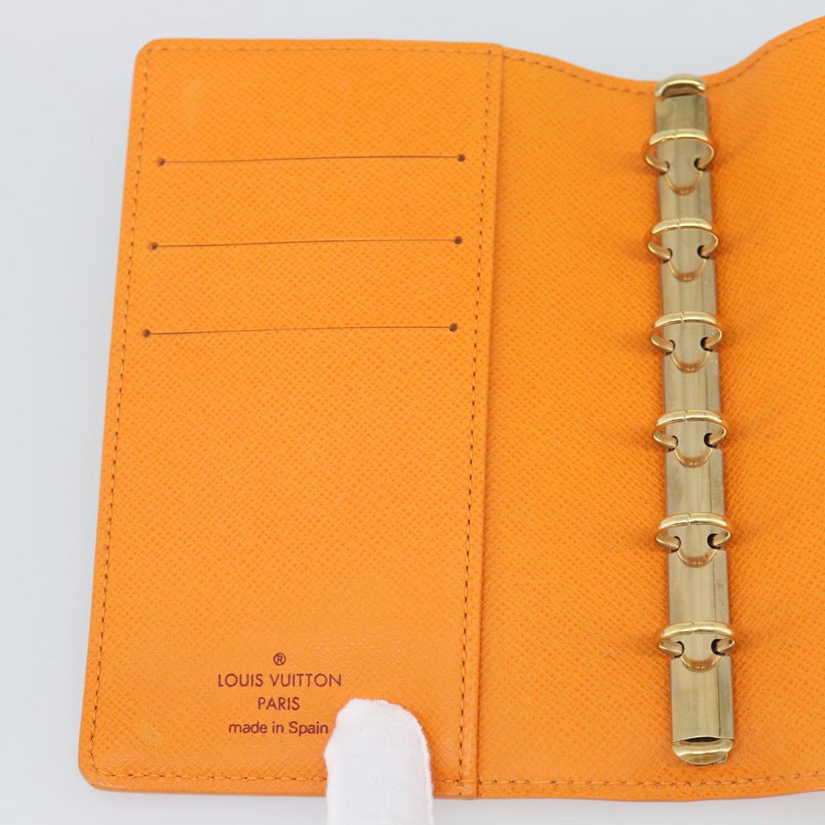 LOUIS VUITTON Epi Agenda PM Day Planner Cover Orange Mandarin R2005H Auth 195311