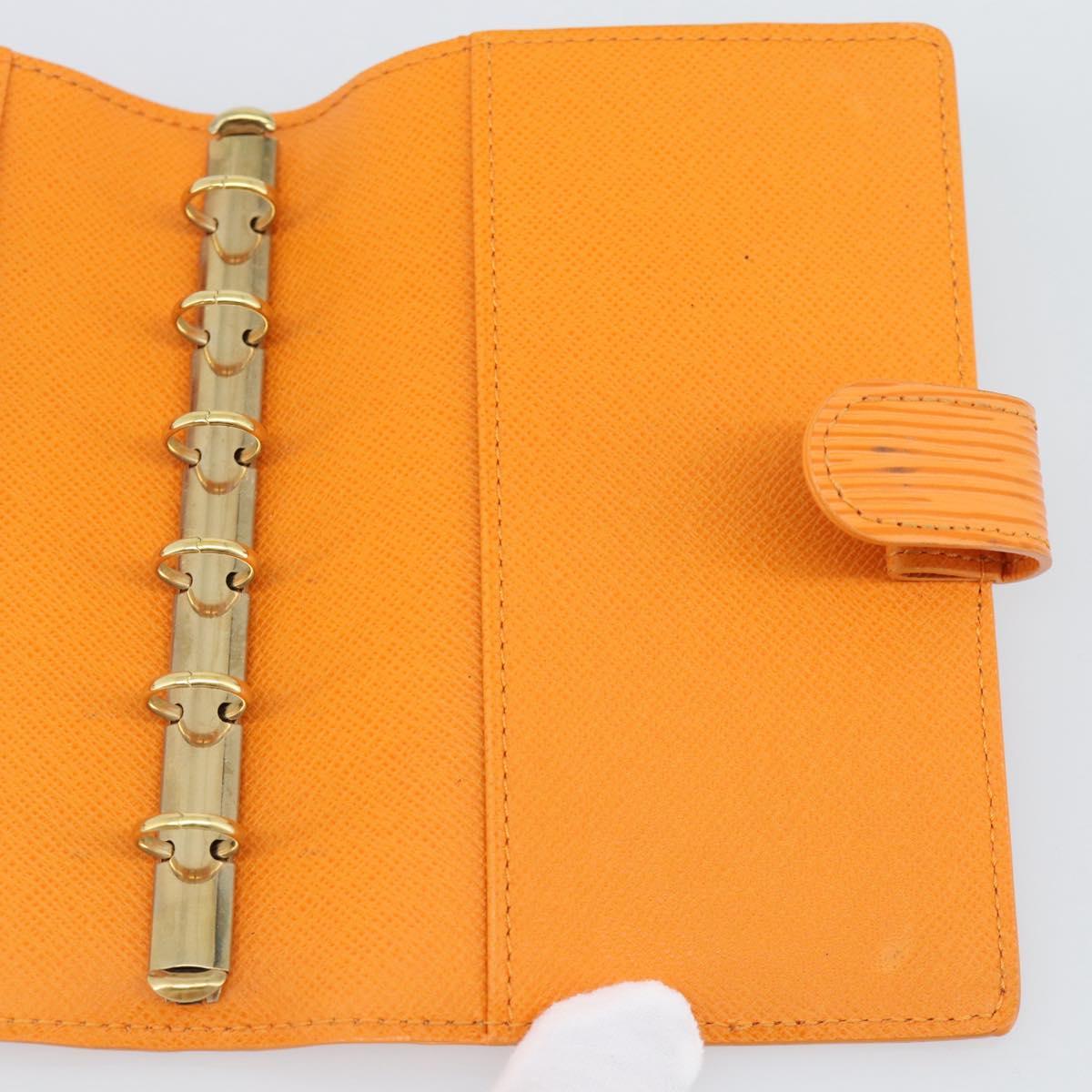 LOUIS VUITTON Epi Agenda PM Day Planner Cover Orange Mandarin R2005H Auth 195311
