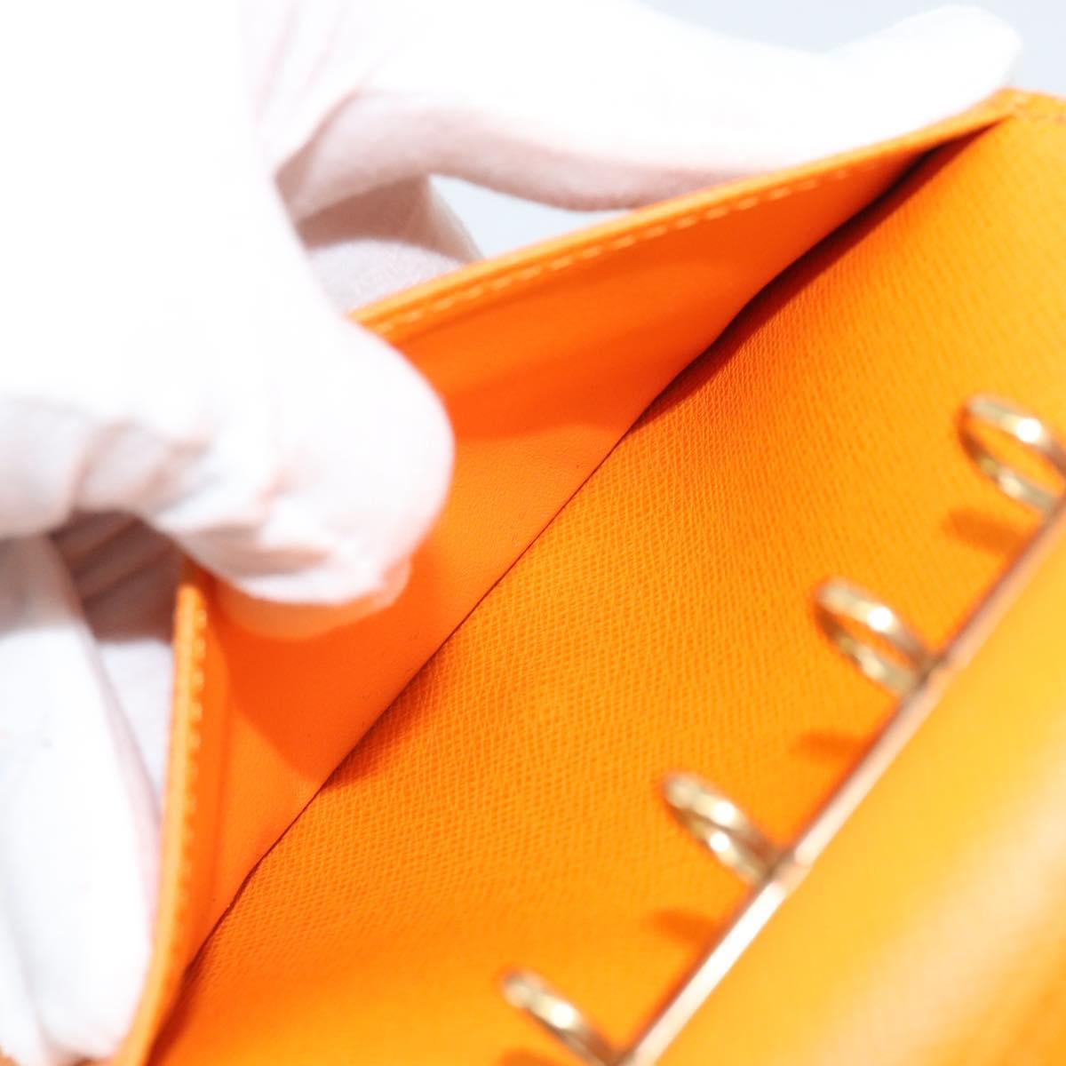 LOUIS VUITTON Epi Agenda PM Day Planner Cover Orange Mandarin R2005H Auth 195311