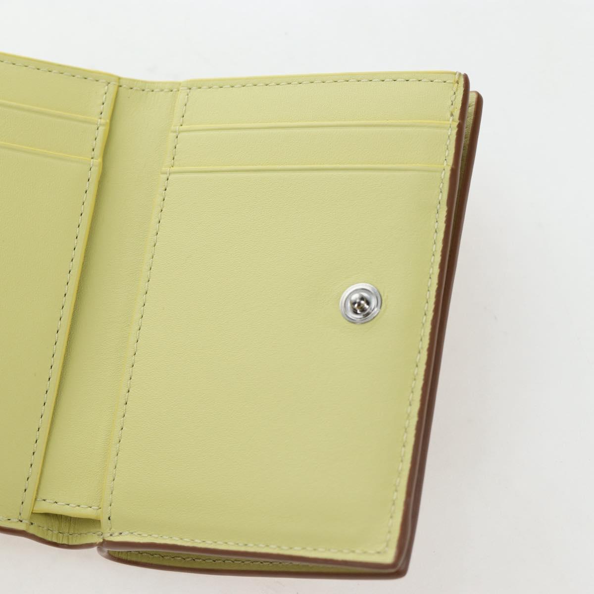 LOEWE Raccoon Trifold Wallet Leather Suna Fujita Brown Silver Auth 195312M