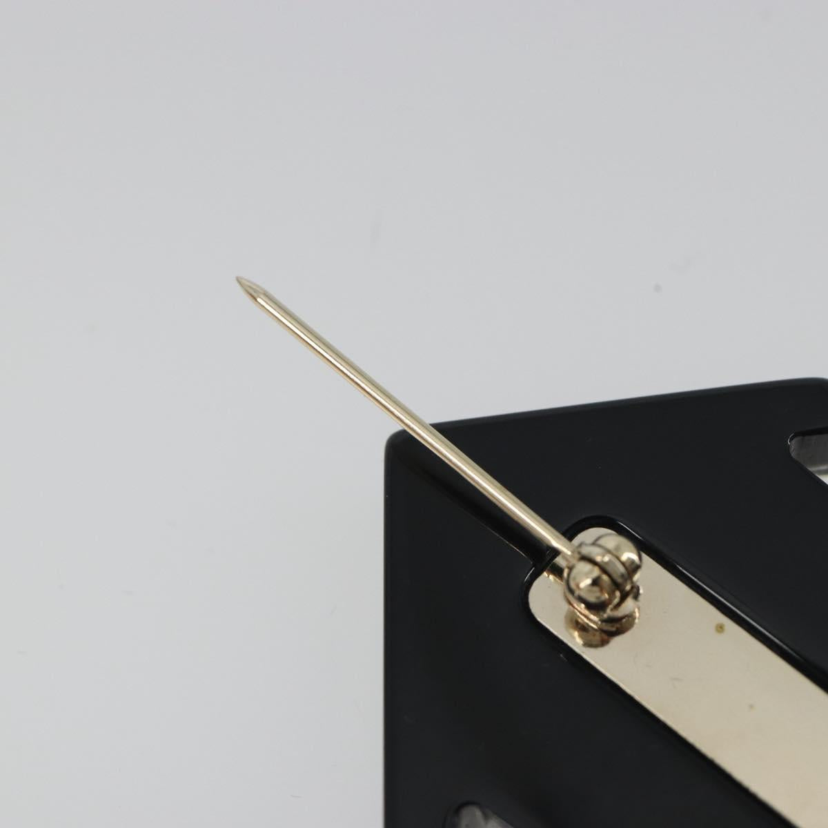 CHANEL Brooch plastic Blue CC Auth 195313M