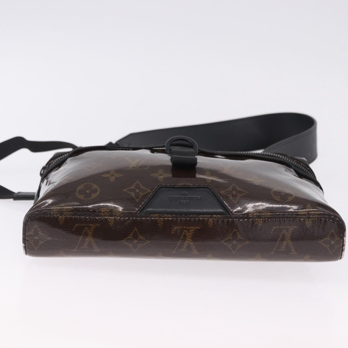 LOUIS VUITTON Monogram Glaze Messenger PM Bag Patent M43895 LV Auth 195320A
