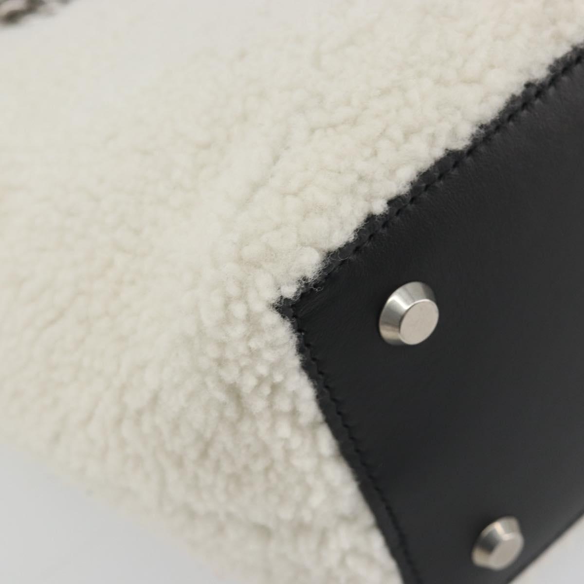 BALENCIAGA Duty Free Tote Bag Bore White Silver 759941 Auth 195322M