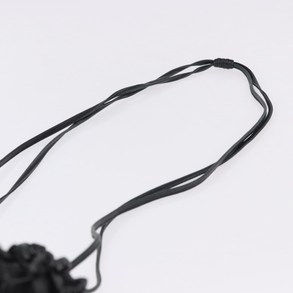 CHANEL Shoulder Bag Leather Black CC Auth 195326