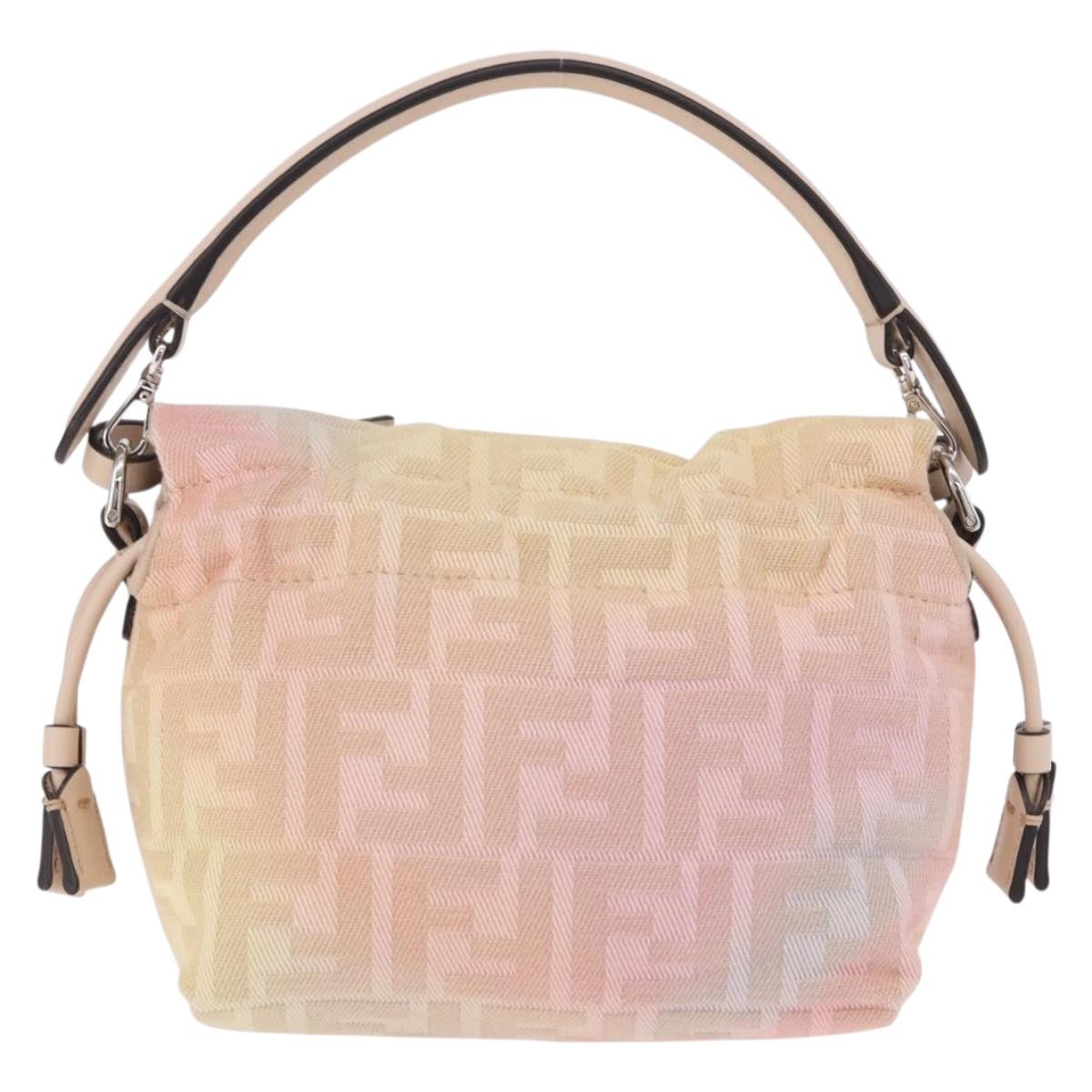 FENDI Zucca Canvas Mamma Baguette Shoulder Bag Multicolor 8BS105 Auth 195329SM
