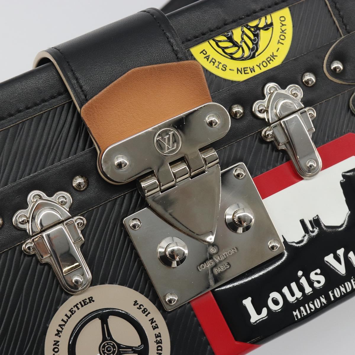 LOUIS VUITTON Epi Petite Mar Shoulder Bag Black Silver LV Auth 195331M