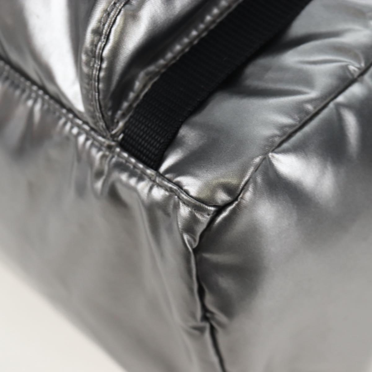 PRADA Backpack Canvas Silver Auth 195333M