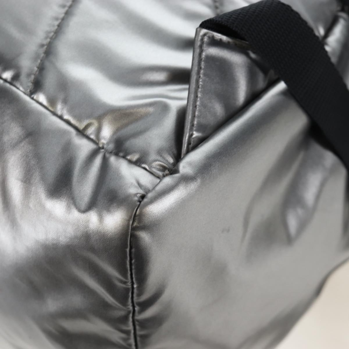 PRADA Backpack Canvas Silver Auth 195333M