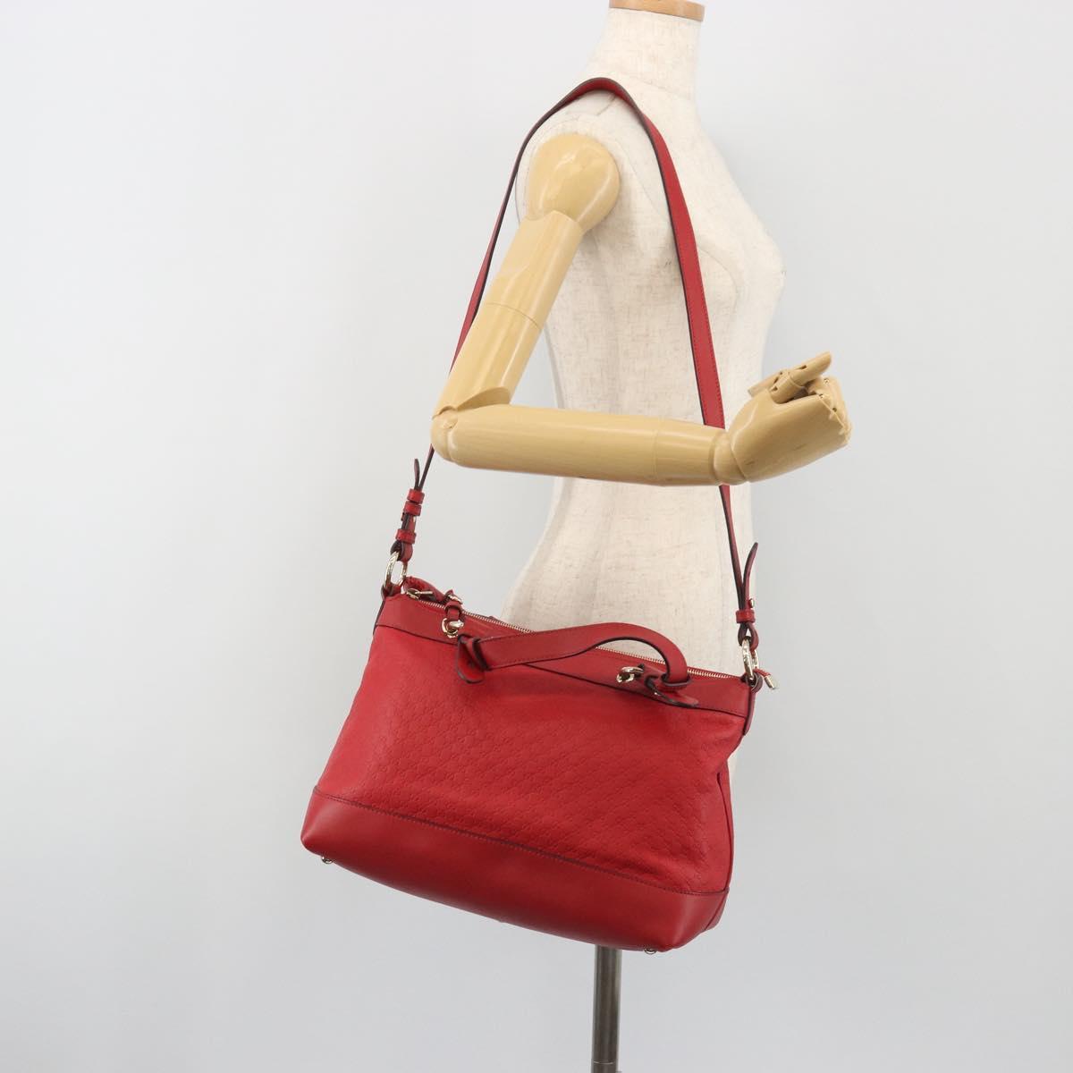 GUCCI Micro GG Supreme Guccissima Valentine Bag Leather 2way 309122 Auth 195341A