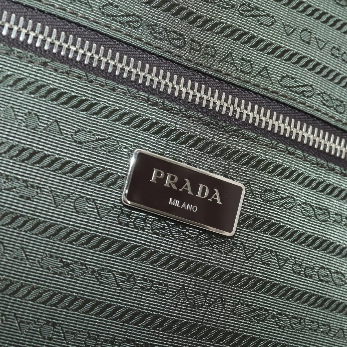 PRADA Suitcase Saffiano Blue Silver Auth 195345A
