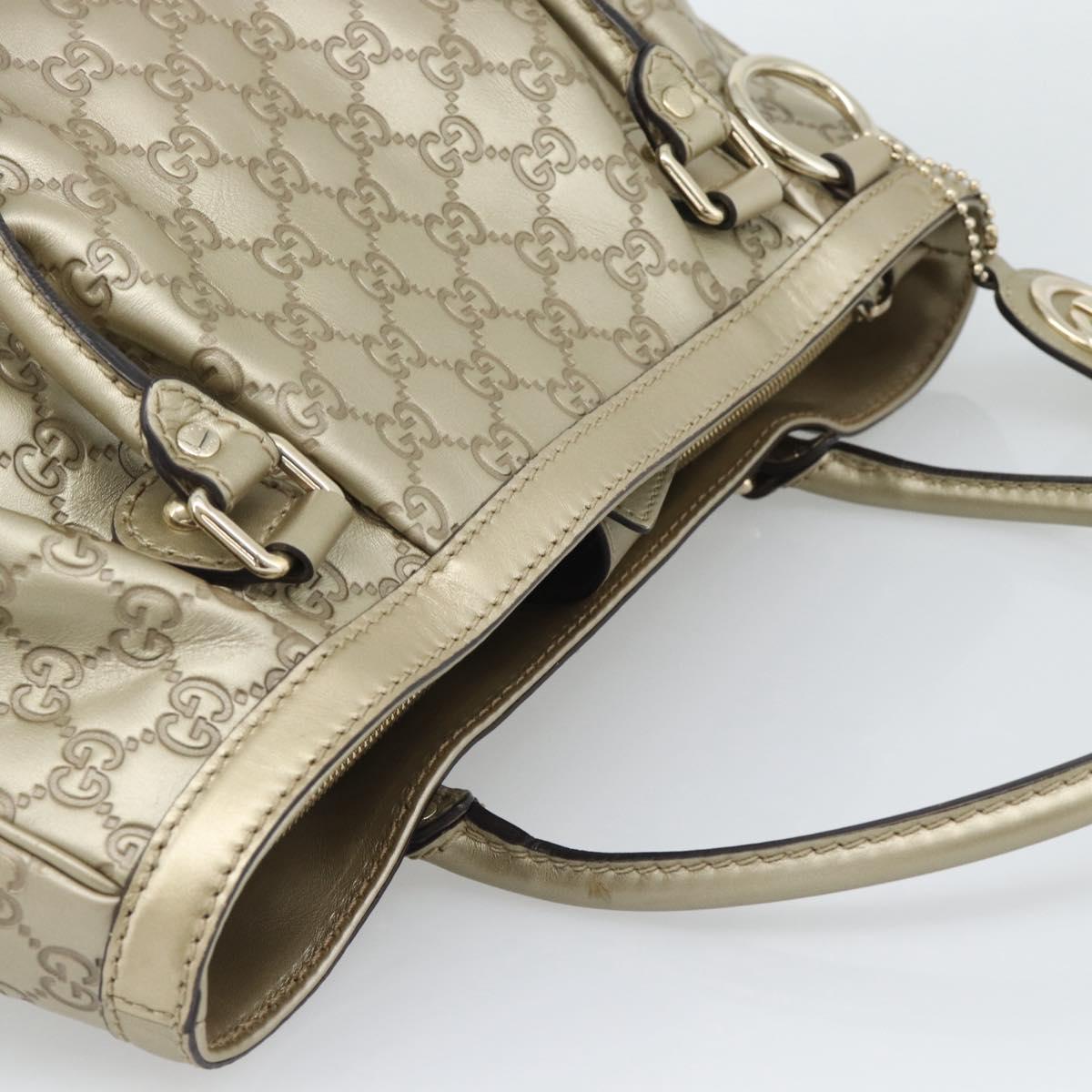 GUCCI GuccissimaGG Sukey Tote Bag Leather Gold 296835 Auth 195353V