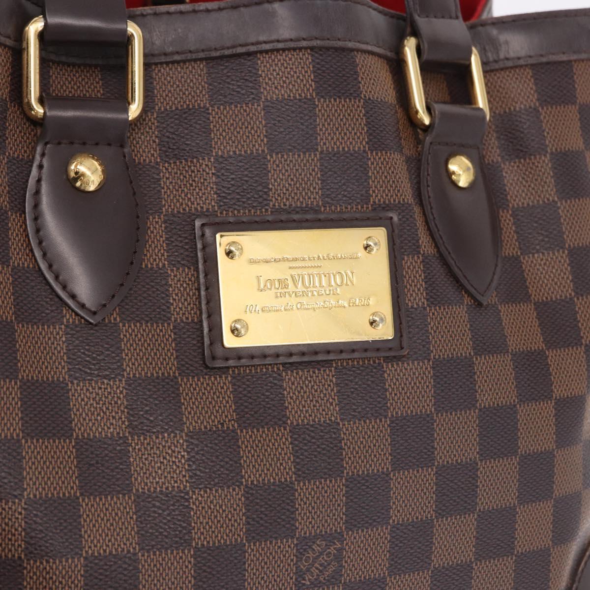 LOUIS VUITTON Damier Ebene Hampstead PM Tote Bag N51205 LV Auth 195359