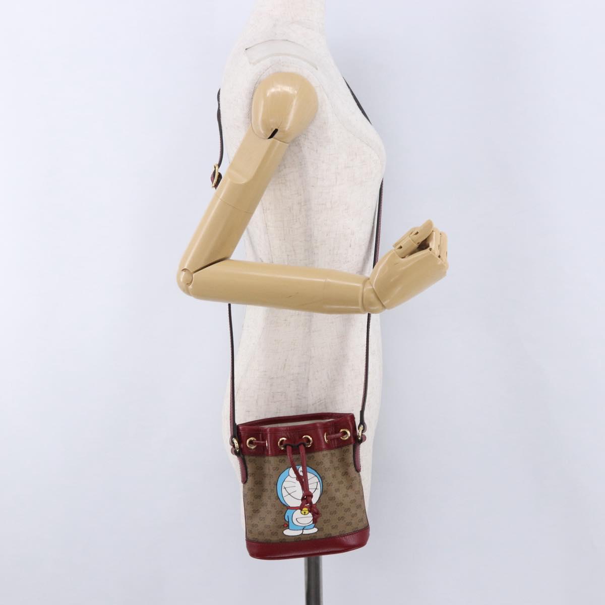 GUCCI Micro GG Supreme Fujiko Pro Bag PVC Beige Gold 647801 Auth 195367M