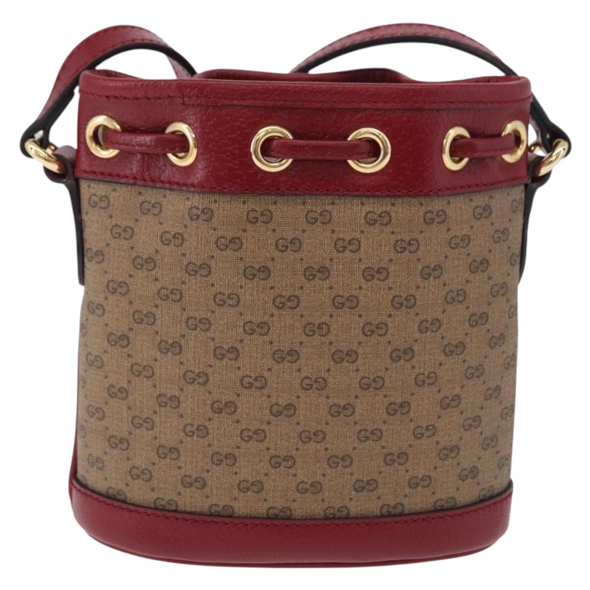 GUCCI Micro GG Supreme Fujiko Pro Bag PVC Beige Gold 647801 Auth 195367M
