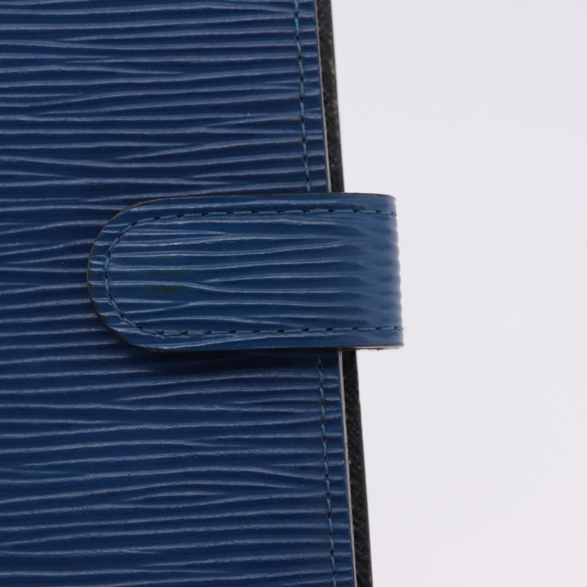 LOUIS VUITTON Epi Agenda PM Day Planner Cover Blue R20055 LV Auth 195369