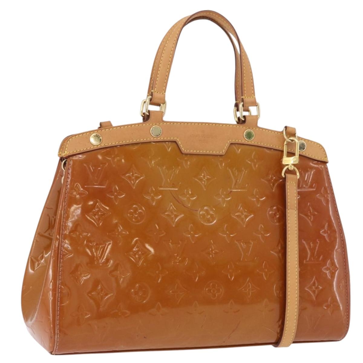 LOUIS VUITTON Monogram Vernis Blair MM Hand Bag Rose Velur M91588 Auth 195372