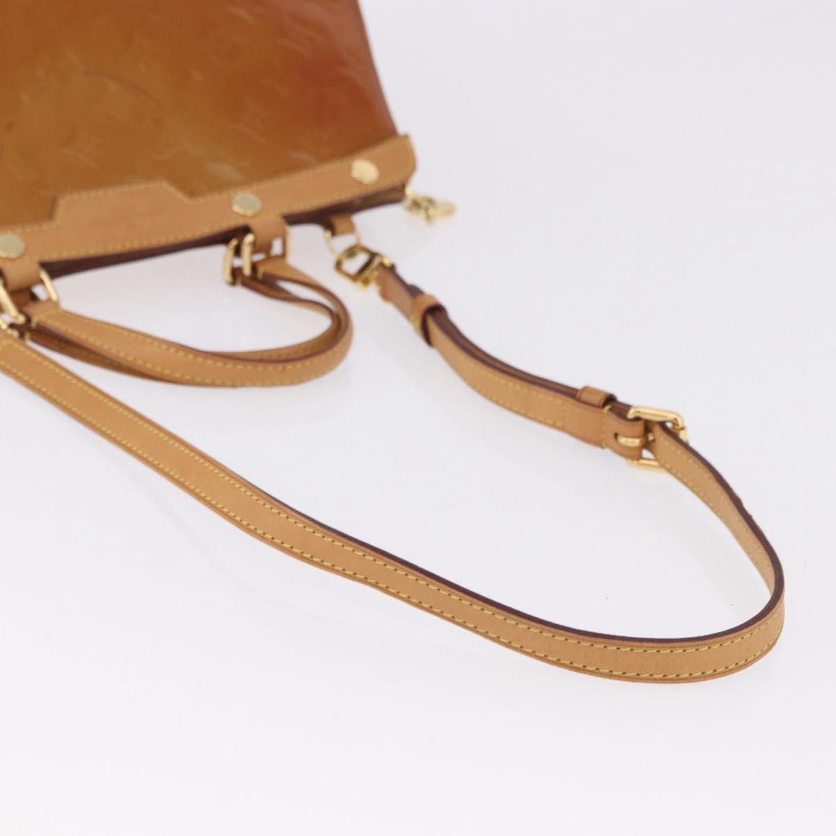LOUIS VUITTON Monogram Vernis Blair MM Hand Bag Rose Velur M91588 Auth 195372