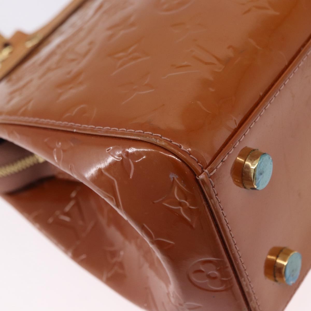 LOUIS VUITTON Monogram Vernis Blair MM Hand Bag Rose Velur M91588 Auth 195372