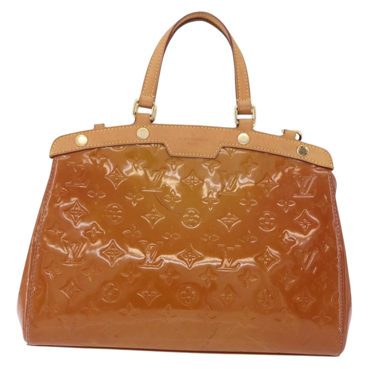 LOUIS VUITTON Monogram Vernis Blair MM Hand Bag Rose Velur M91588 Auth 195372