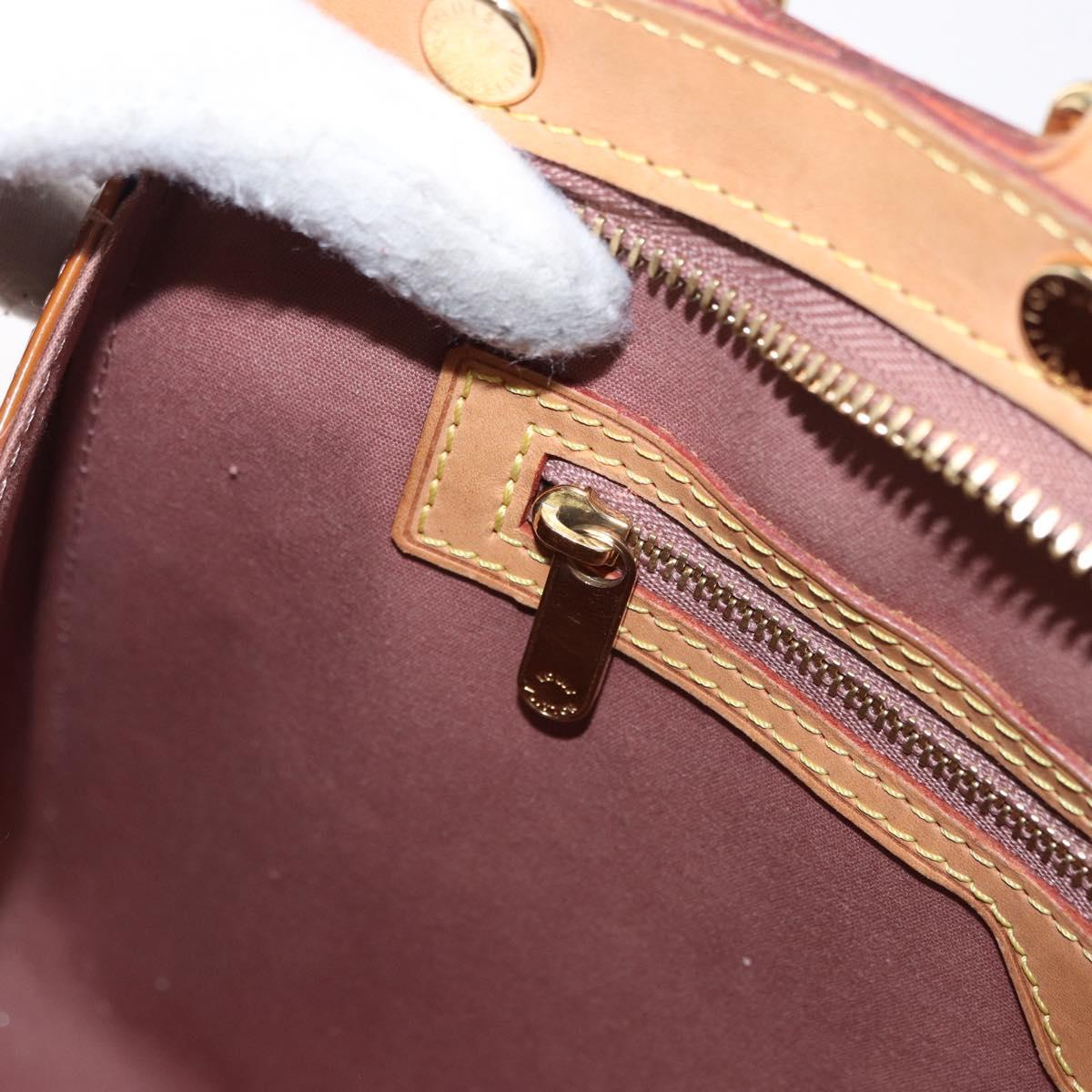 LOUIS VUITTON Monogram Vernis Blair MM Hand Bag Rose Velur M91588 Auth 195372
