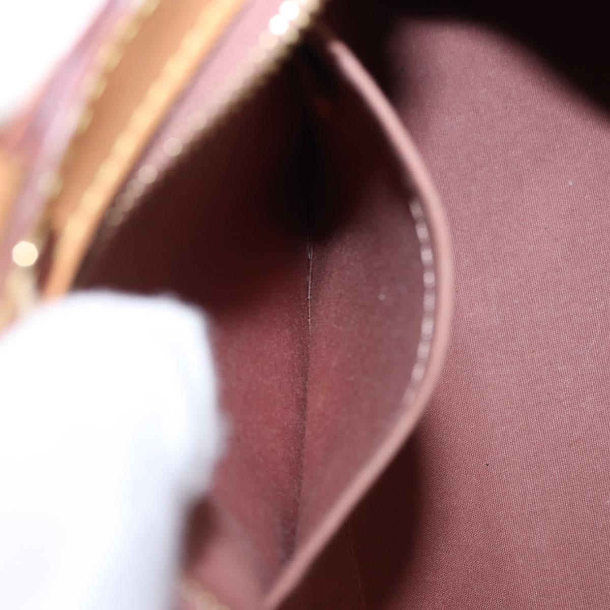 LOUIS VUITTON Monogram Vernis Blair MM Hand Bag Rose Velur M91588 Auth 195372