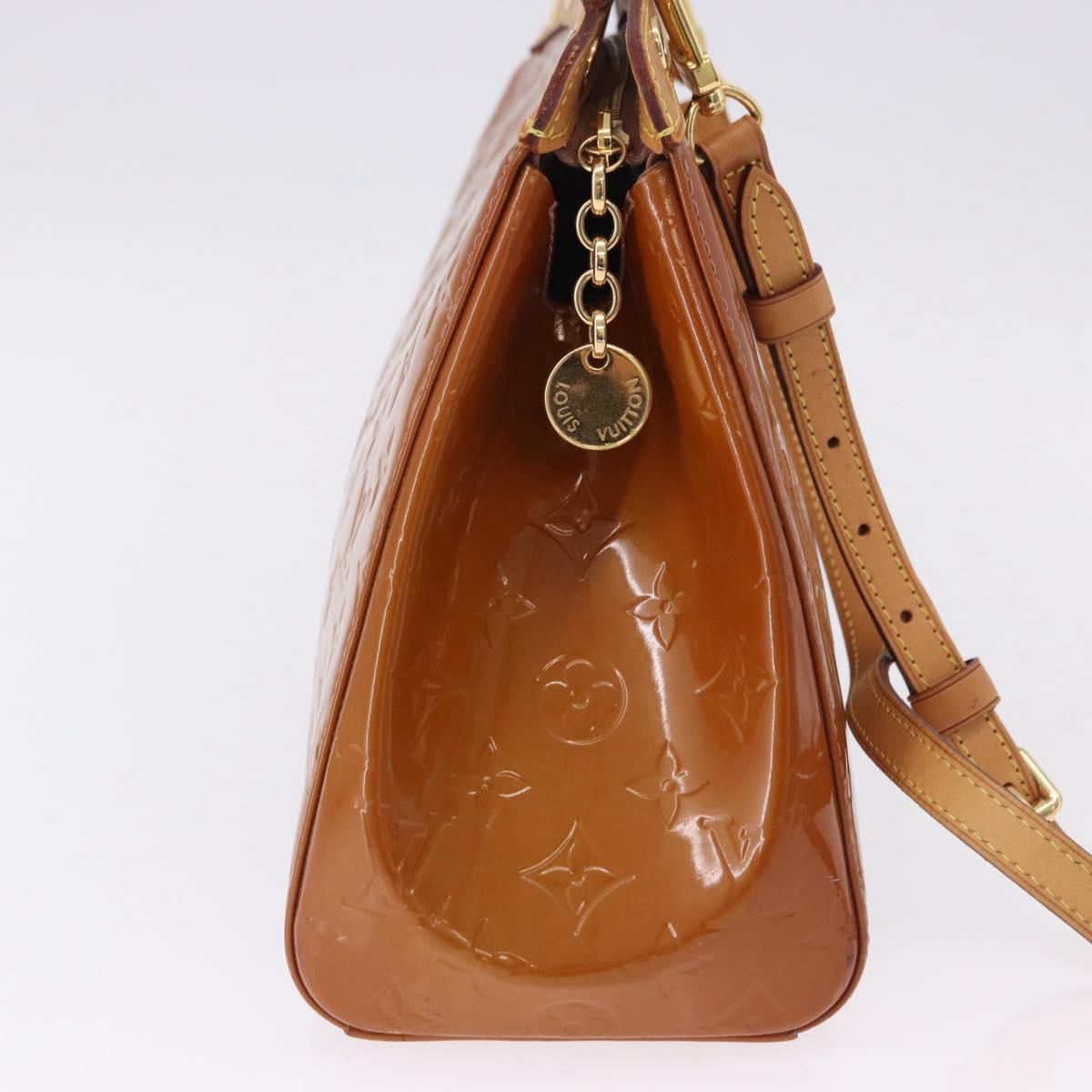 LOUIS VUITTON Monogram Vernis Blair MM Hand Bag Rose Velur M91588 Auth 195372