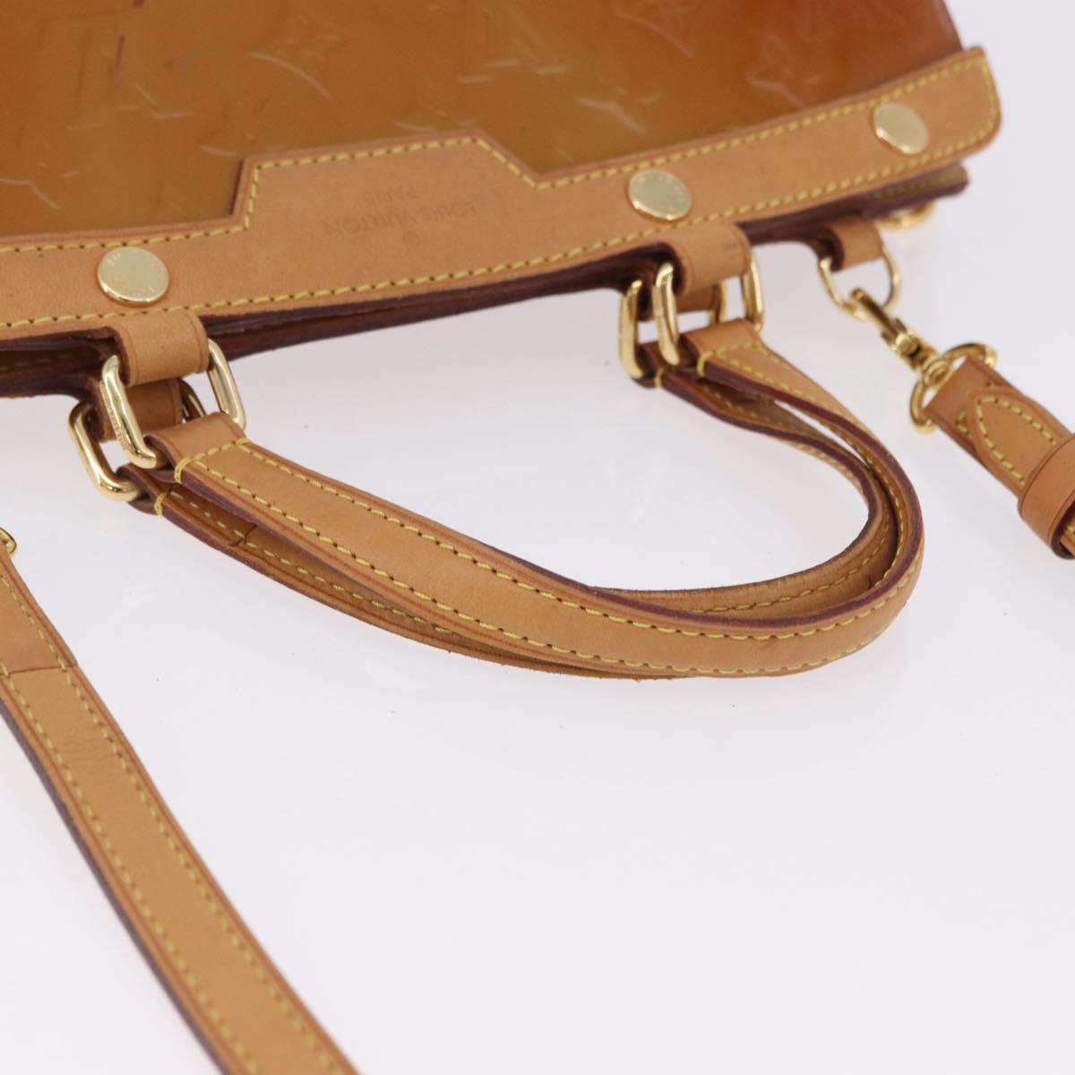 LOUIS VUITTON Monogram Vernis Blair MM Hand Bag Rose Velur M91588 Auth 195372