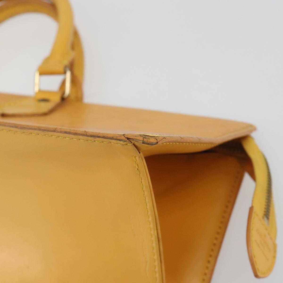 LOUIS VUITTON Epi Sac Triangle Hand Bag Yellow M52099 LV Auth 195374