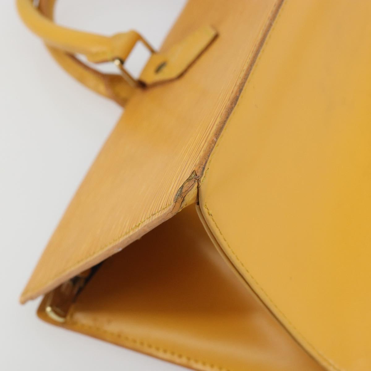 LOUIS VUITTON Epi Sac Triangle Hand Bag Yellow M52099 LV Auth 195374