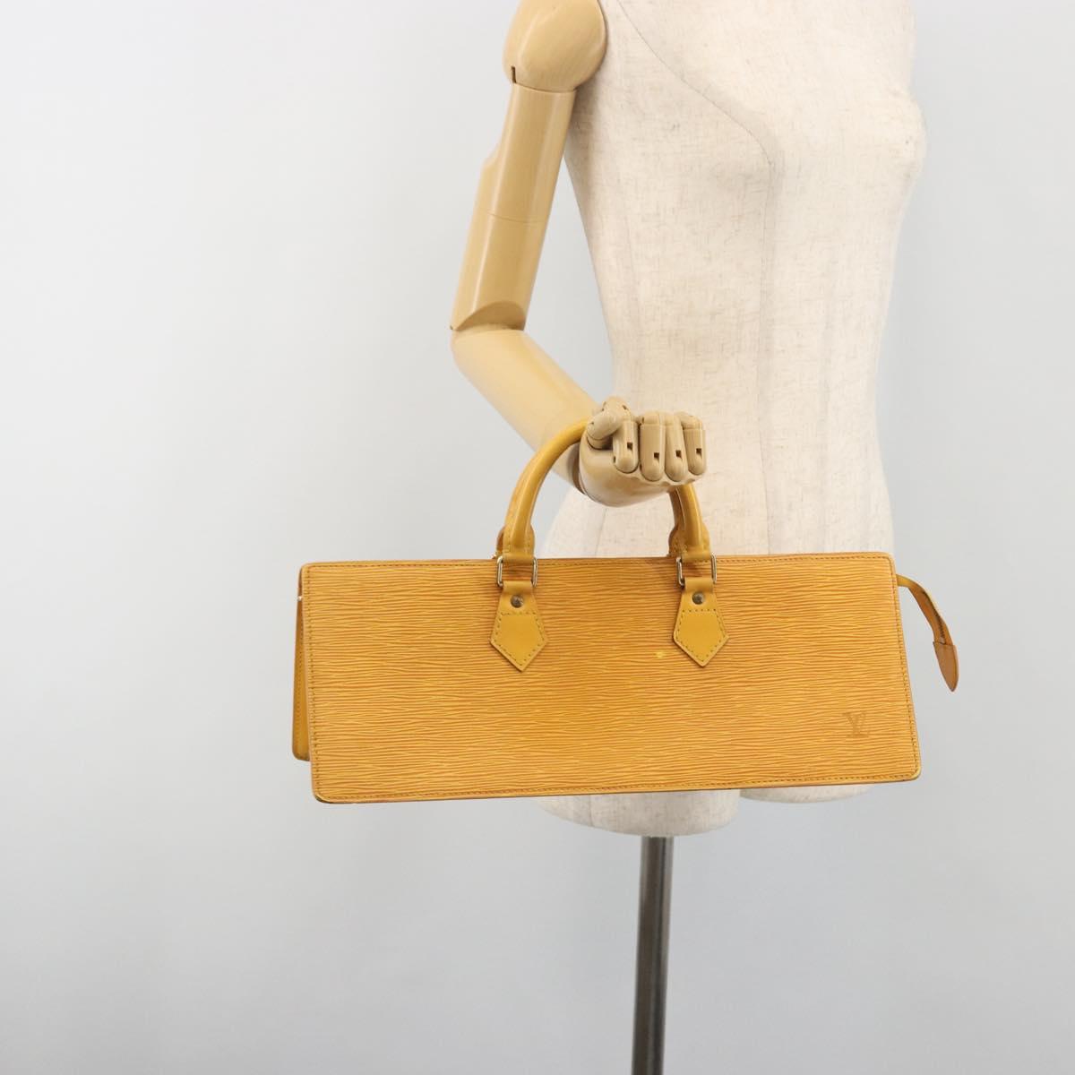 LOUIS VUITTON Epi Sac Triangle Hand Bag Yellow M52099 LV Auth 195374