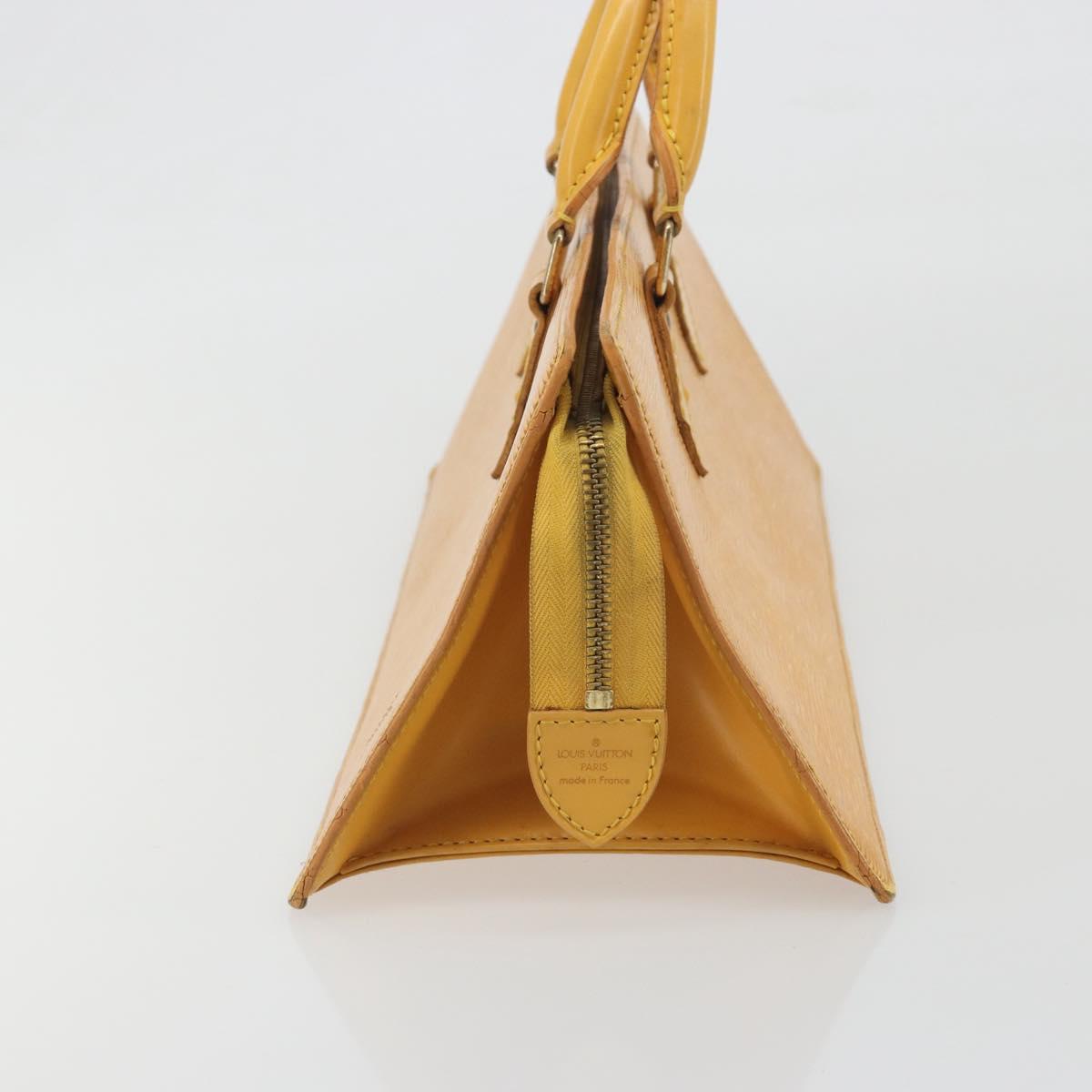 LOUIS VUITTON Epi Sac Triangle Hand Bag Yellow M52099 LV Auth 195374