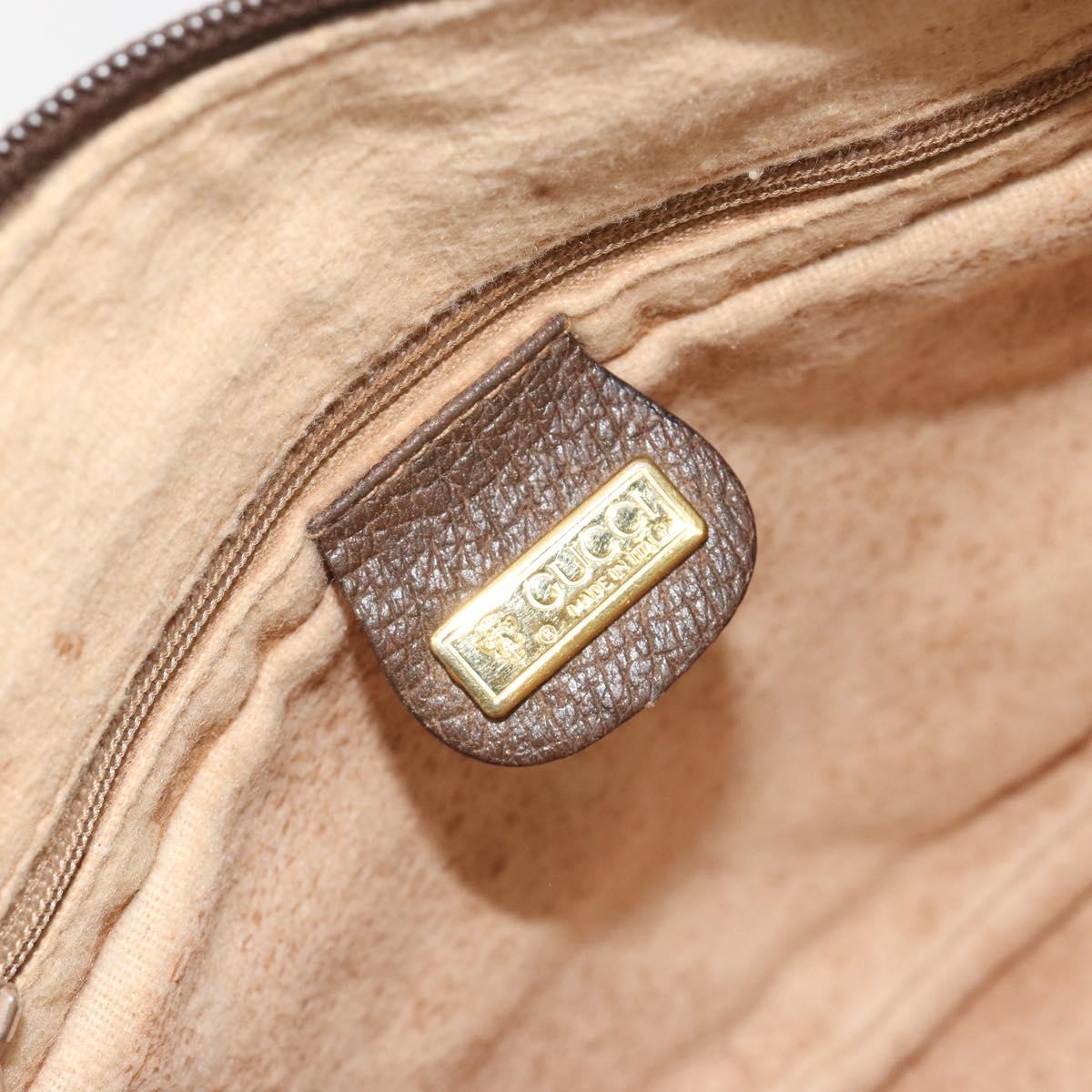 GUCCI GG Supreme Web Sherry Line Shoulder Bag PVC Beige 001 58 0918 Auth 195394