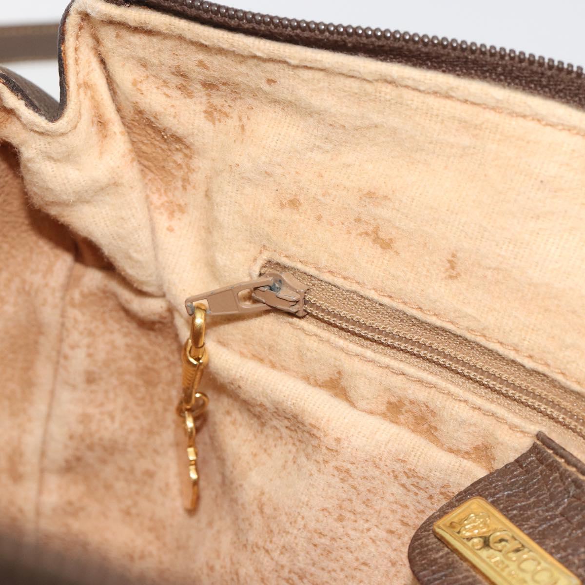 GUCCI GG Supreme Web Sherry Line Shoulder Bag PVC Beige 001 58 0918 Auth 195394