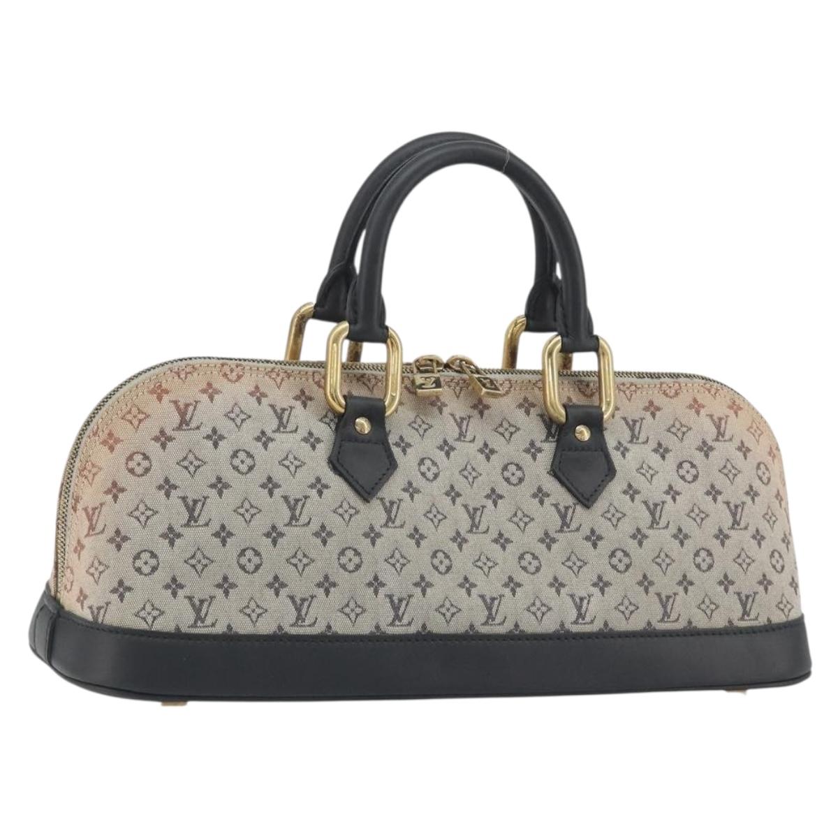 LOUIS VUITTON Monogram Mini Alma Ron Hand Bag Blue M92205 LV Auth 195406